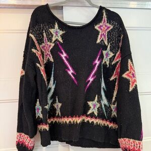 Pilcro Sparkle-Star Pullover XL